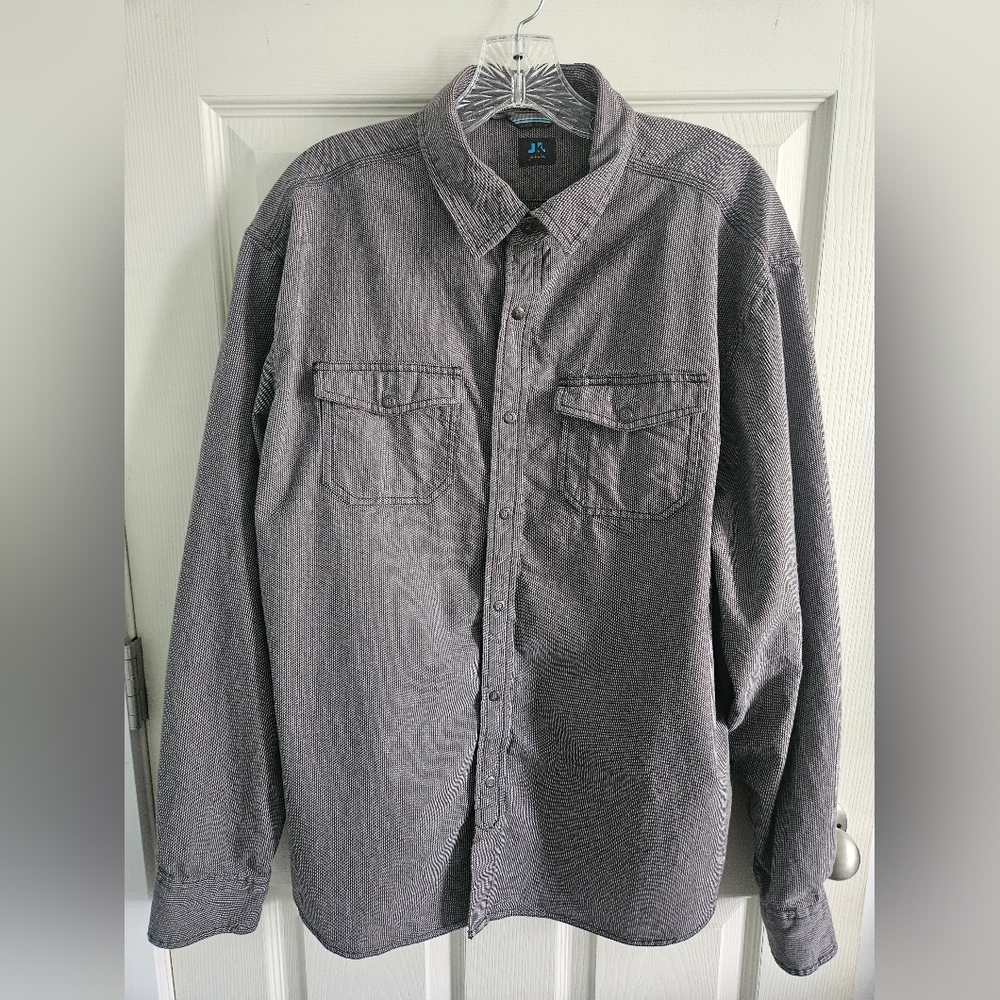 Just‎ Keep Livin Men's Snap Brushpopper Shirt Large Long Sleeve Western Cowboy